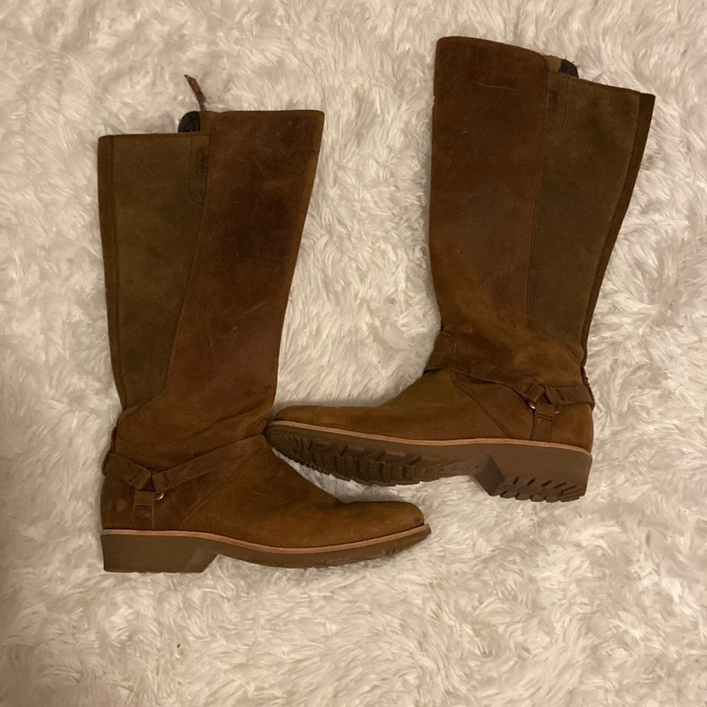 Brown Leather Teva Waterproof Boots